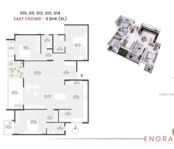 Modern Spaces Engrace 3.5-BHK Floor Plan View- 4